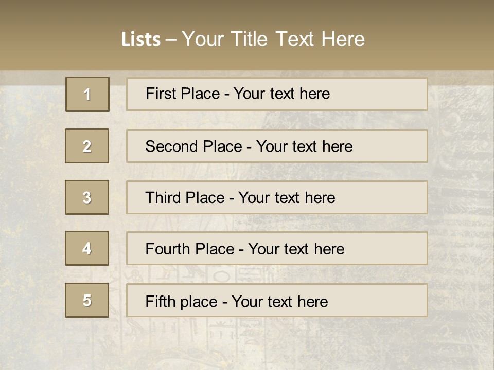 Ancient Egypt Wall Sign PowerPoint Template