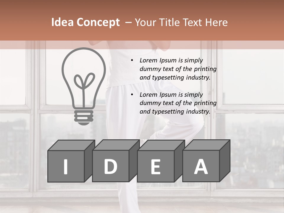 Leg Wooden Man PowerPoint Template