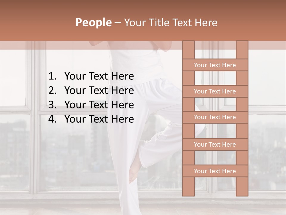 Leg Wooden Man PowerPoint Template