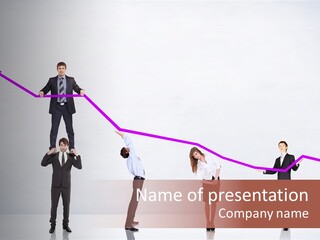 Rising Man Business PowerPoint Template