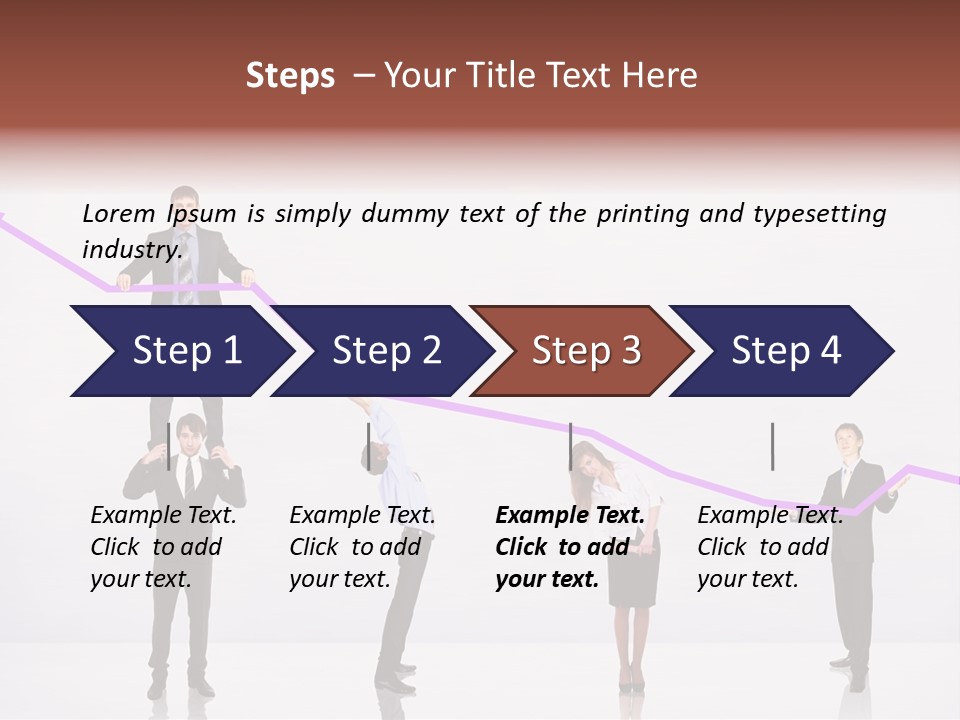 Rising Man Business PowerPoint Template