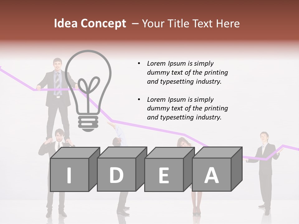 Rising Man Business PowerPoint Template
