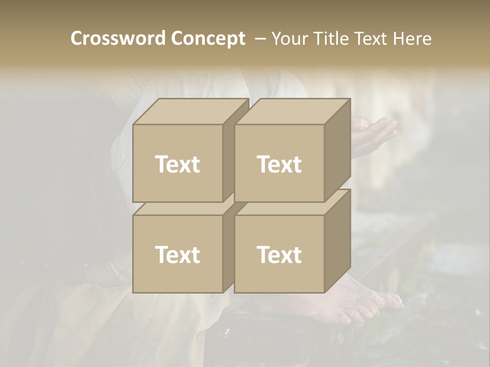 Beggar Trash Drunkeness PowerPoint Template
