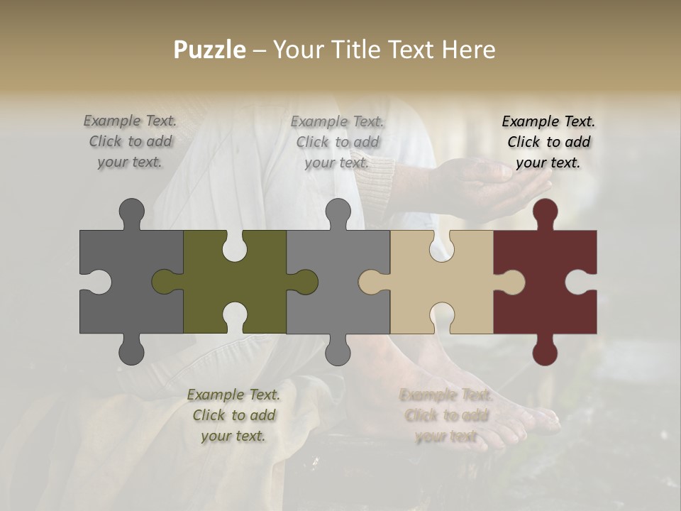 Beggar Trash Drunkeness PowerPoint Template