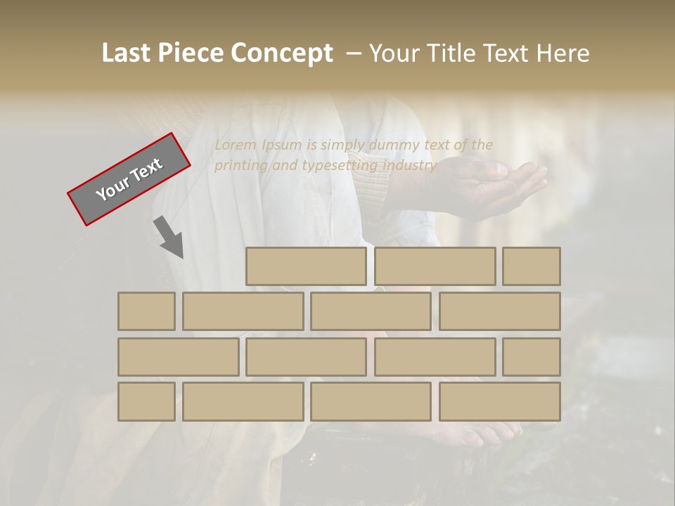 Beggar Trash Drunkeness PowerPoint Template