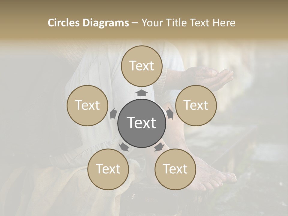 Beggar Trash Drunkeness PowerPoint Template