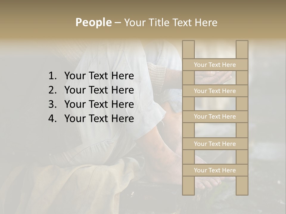 Beggar Trash Drunkeness PowerPoint Template