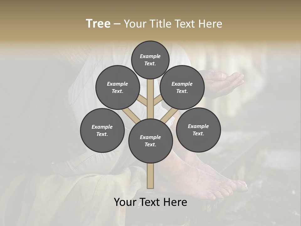 Beggar Trash Drunkeness PowerPoint Template