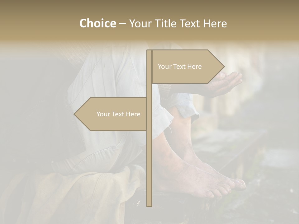 Beggar Trash Drunkeness PowerPoint Template
