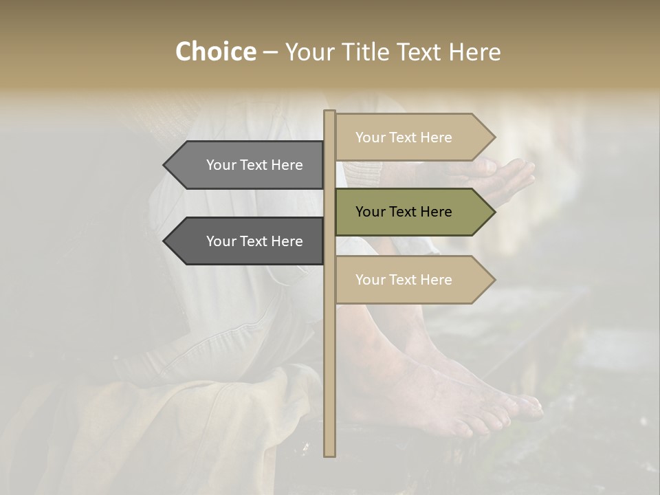 Beggar Trash Drunkeness PowerPoint Template