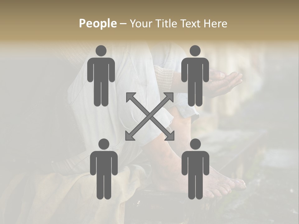 Beggar Trash Drunkeness PowerPoint Template