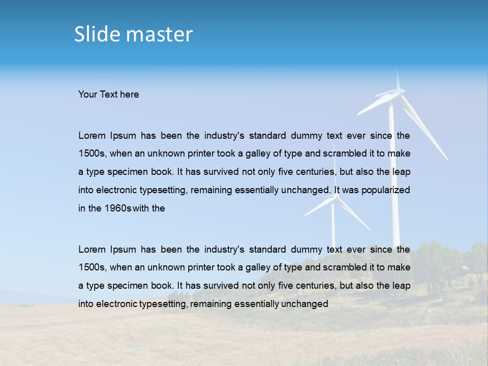 Sustainability Electrical Generator PowerPoint Template