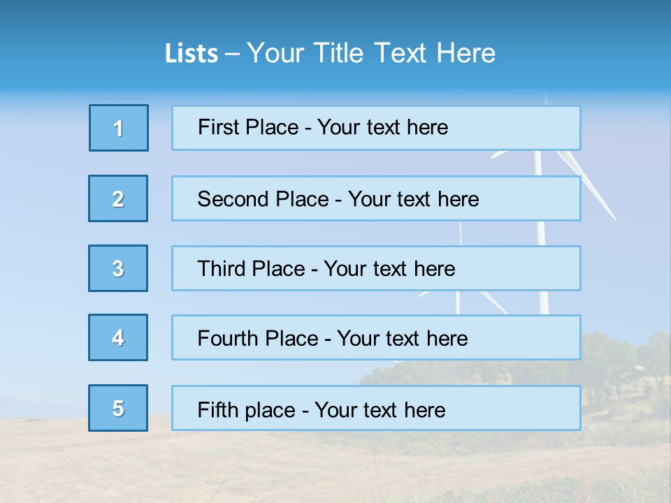 Sustainability Electrical Generator PowerPoint Template