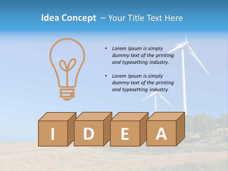 Sustainability Electrical Generator PowerPoint Template