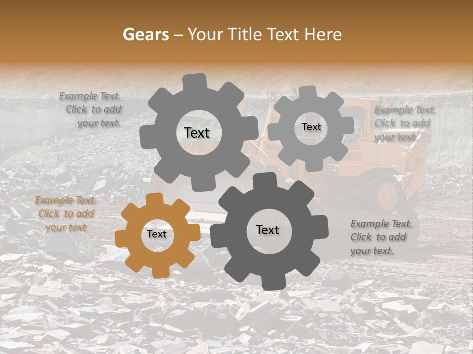 Layered Ecology Truck PowerPoint Template