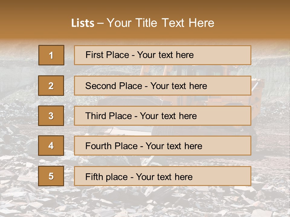 Layered Ecology Truck PowerPoint Template