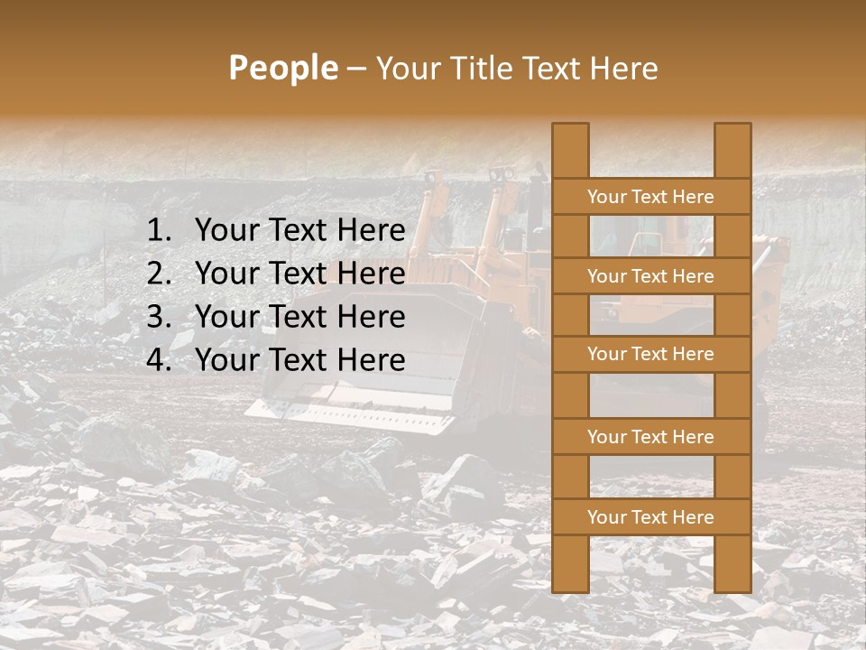 Layered Ecology Truck PowerPoint Template