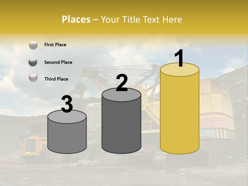 Mine Dig Image PowerPoint Template