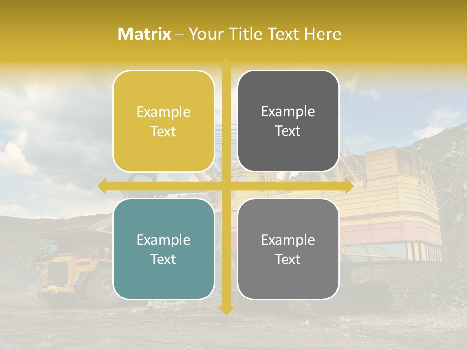 Mine Dig Image PowerPoint Template