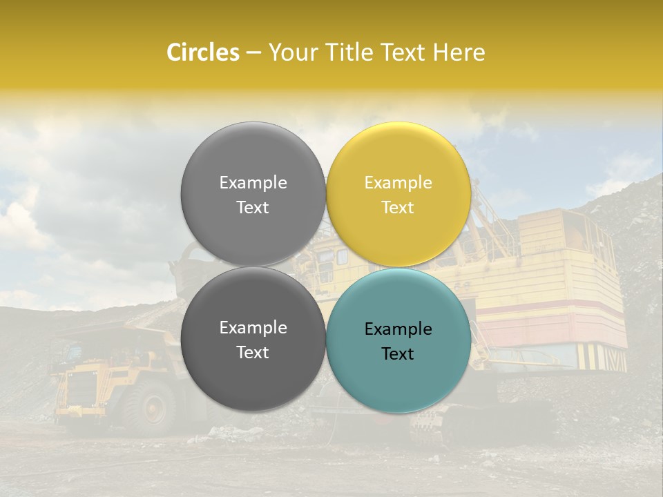 Mine Dig Image PowerPoint Template
