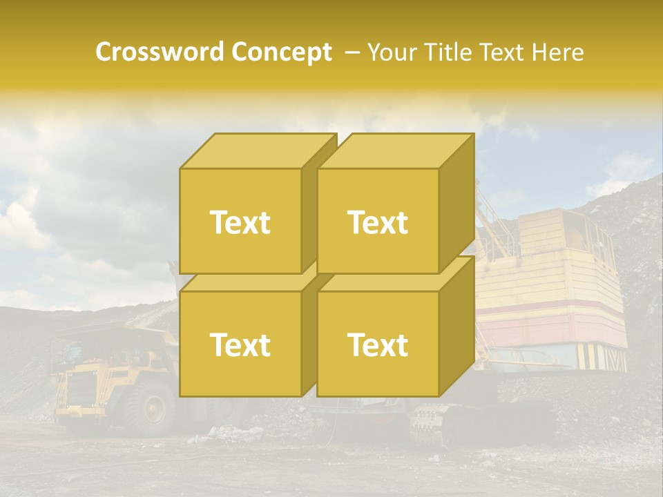 Mine Dig Image PowerPoint Template
