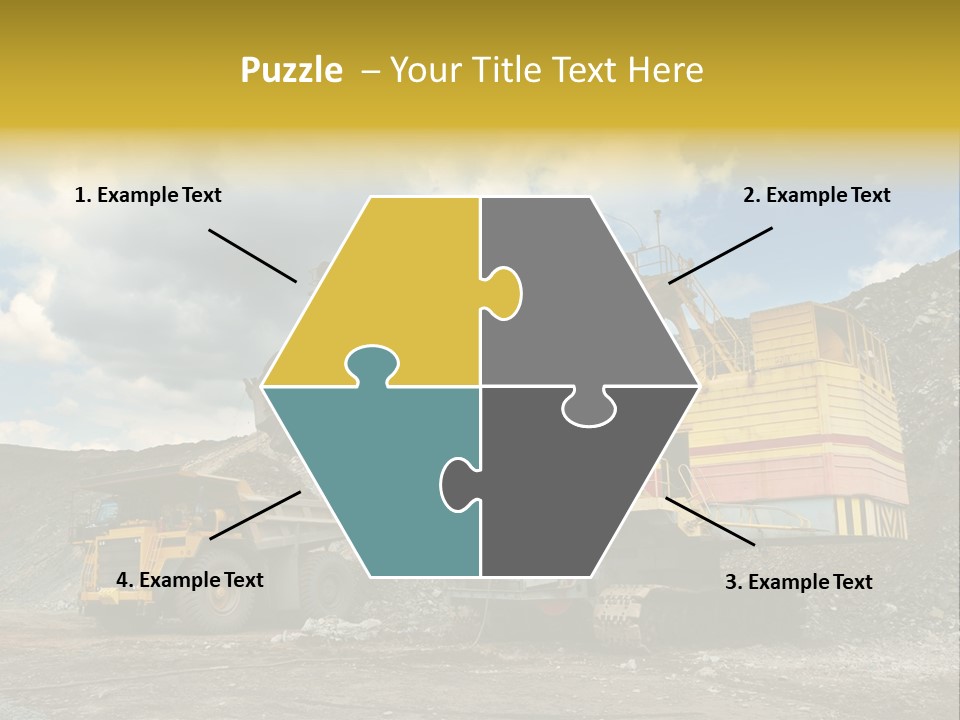 Mine Dig Image PowerPoint Template