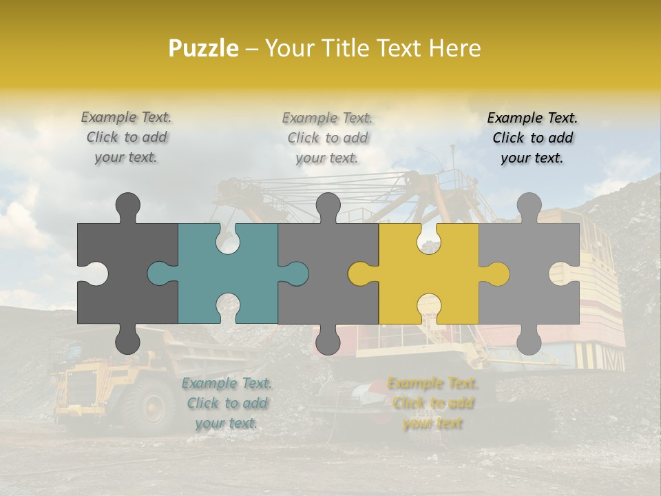 Mine Dig Image PowerPoint Template