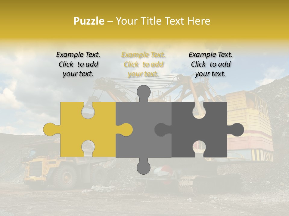 Mine Dig Image PowerPoint Template