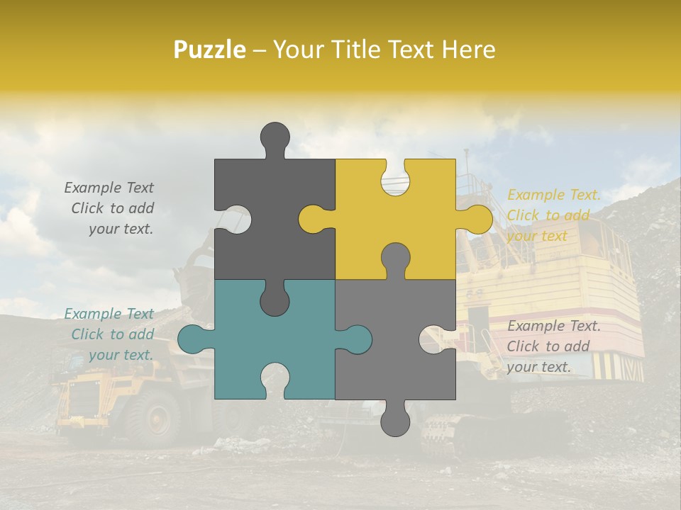 Mine Dig Image PowerPoint Template