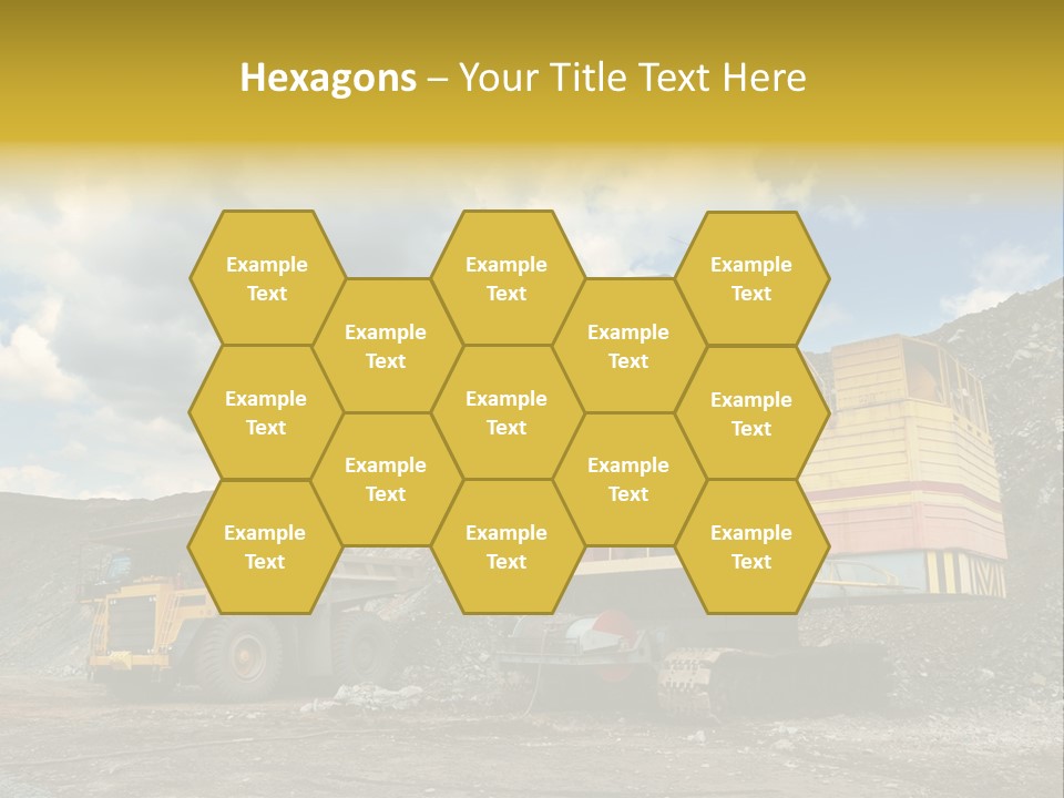 Mine Dig Image PowerPoint Template