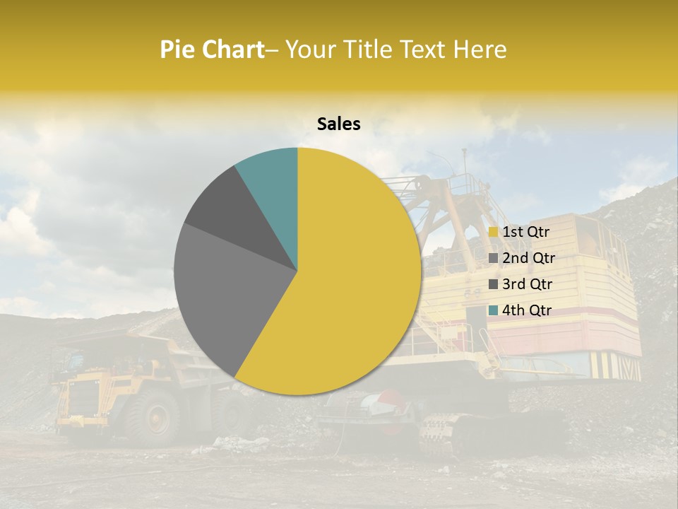 Mine Dig Image PowerPoint Template
