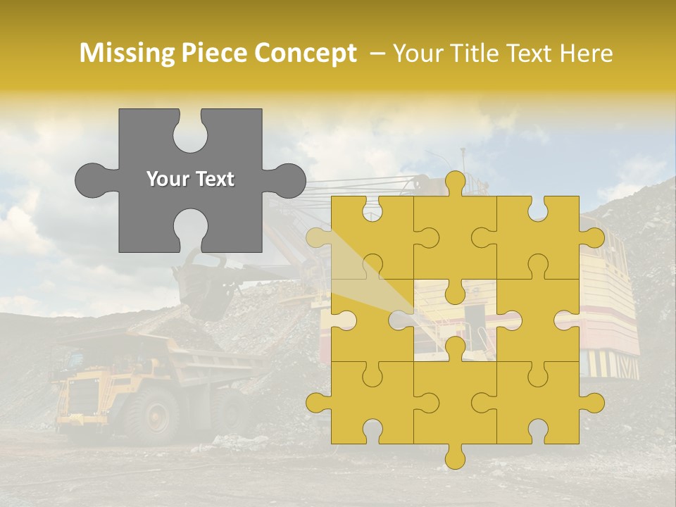 Mine Dig Image PowerPoint Template