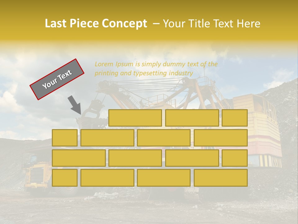 Mine Dig Image PowerPoint Template