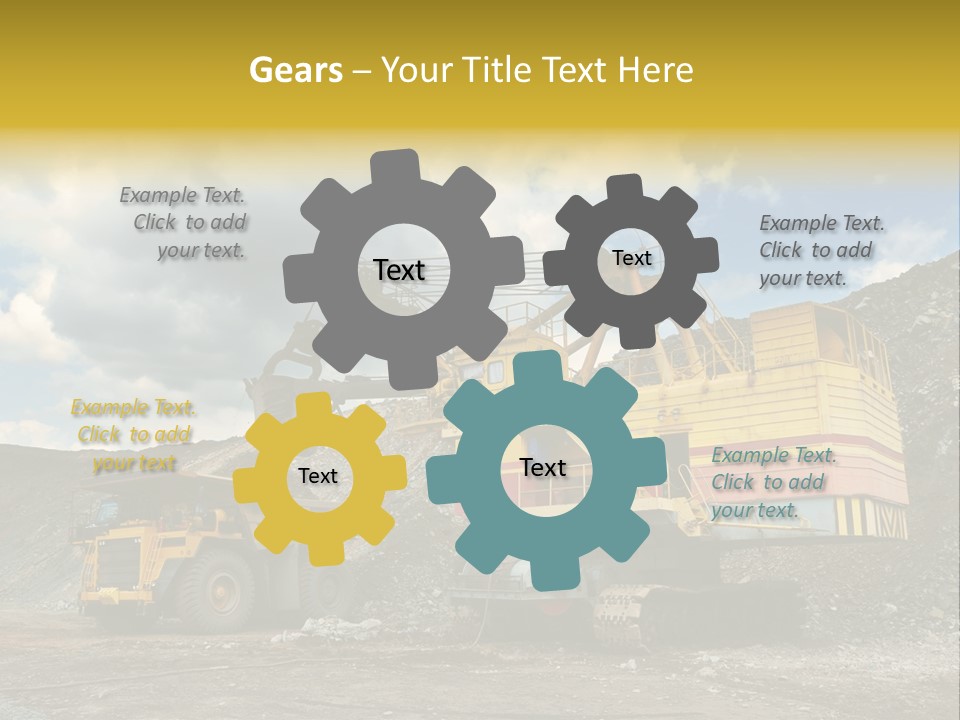Mine Dig Image PowerPoint Template