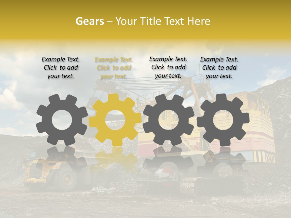 Mine Dig Image PowerPoint Template