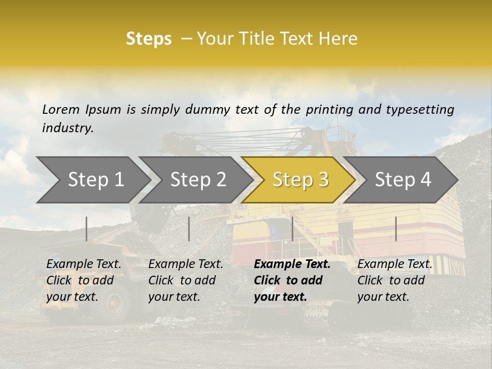 Mine Dig Image PowerPoint Template