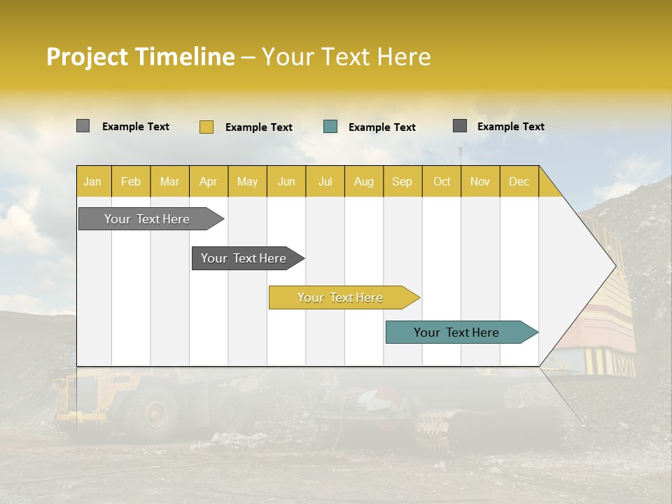 Mine Dig Image PowerPoint Template