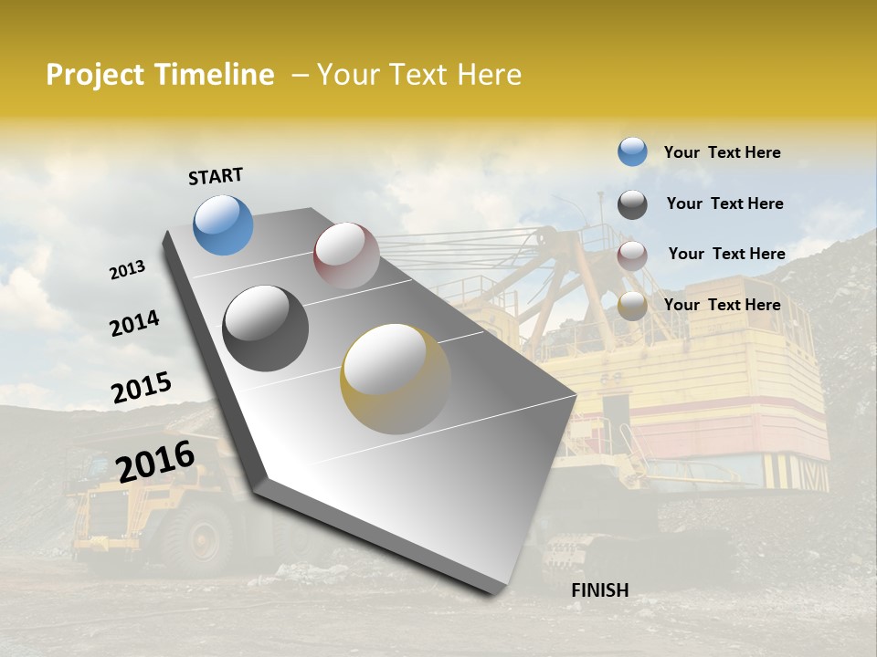 Mine Dig Image PowerPoint Template