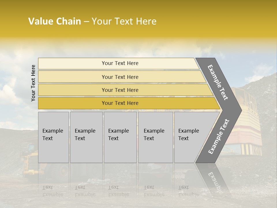 Mine Dig Image PowerPoint Template