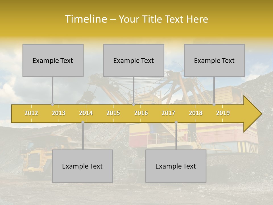 Mine Dig Image PowerPoint Template