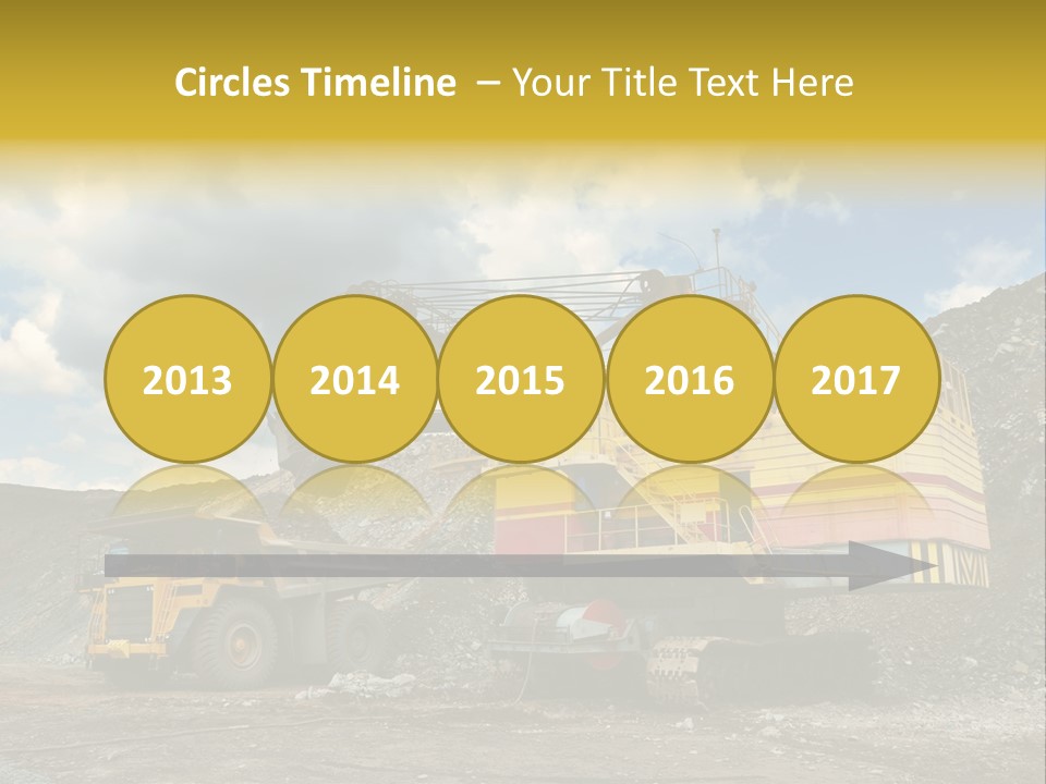 Mine Dig Image PowerPoint Template