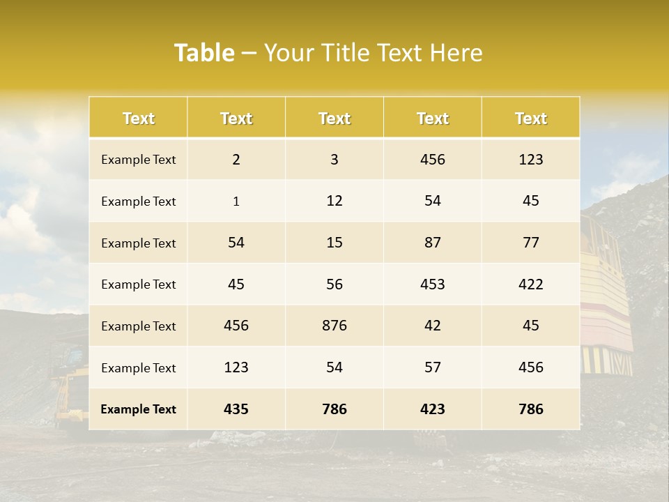 Mine Dig Image PowerPoint Template