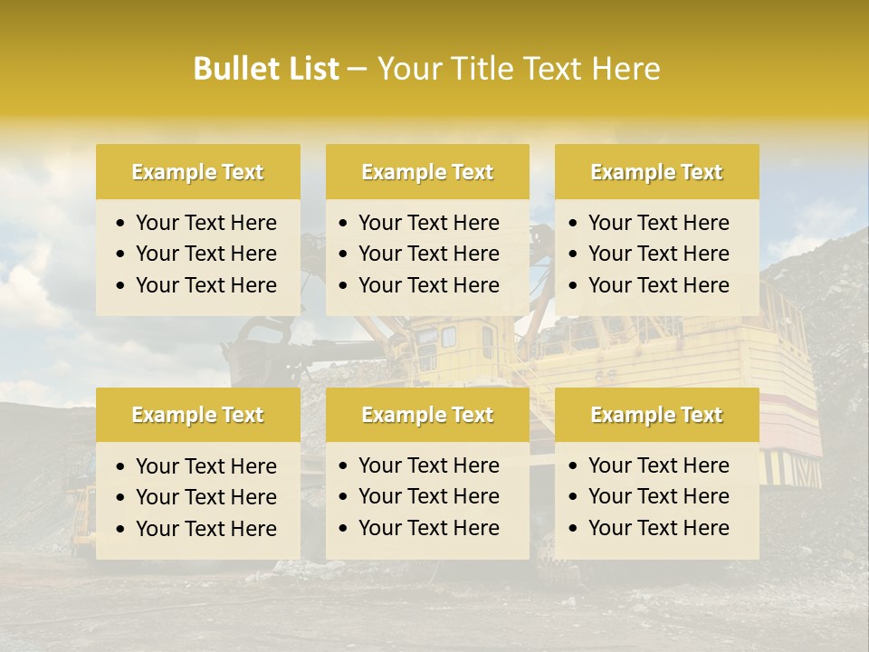 Mine Dig Image PowerPoint Template