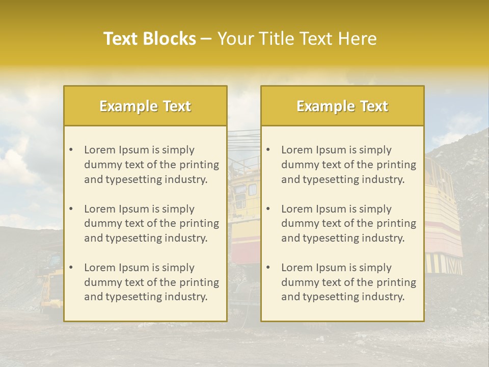 Mine Dig Image PowerPoint Template