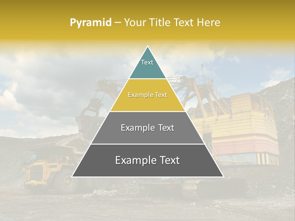 Mine Dig Image PowerPoint Template