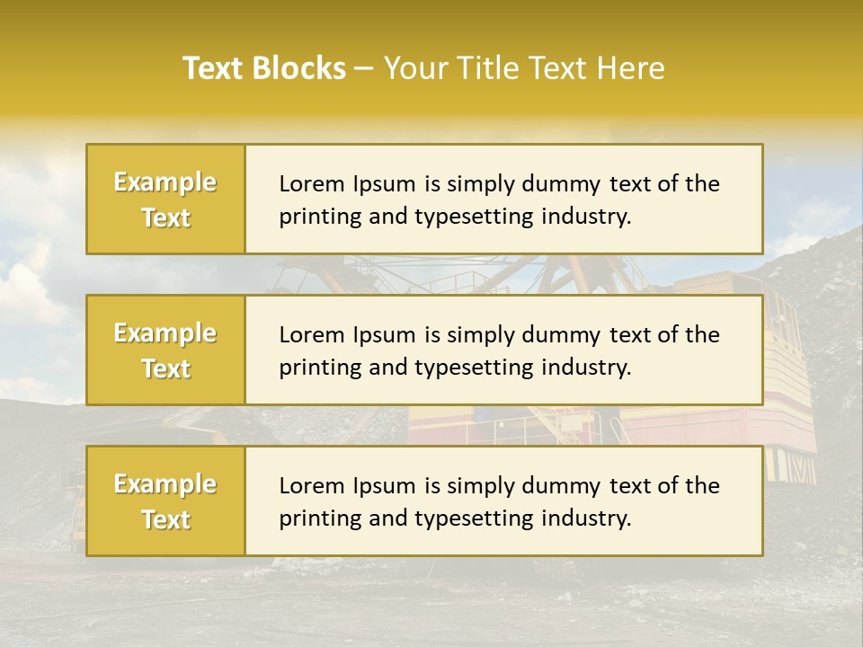 Mine Dig Image PowerPoint Template