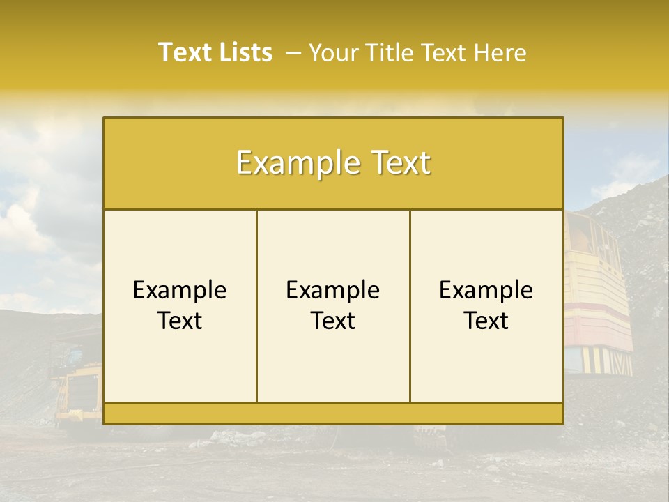 Mine Dig Image PowerPoint Template