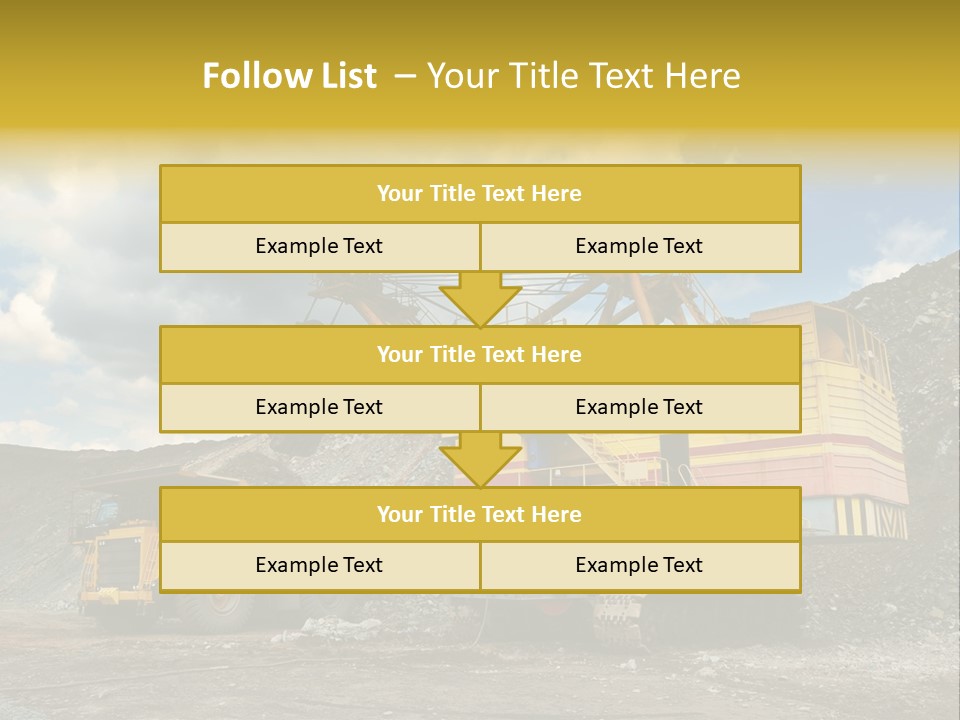 Mine Dig Image PowerPoint Template