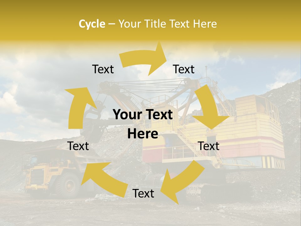 Mine Dig Image PowerPoint Template