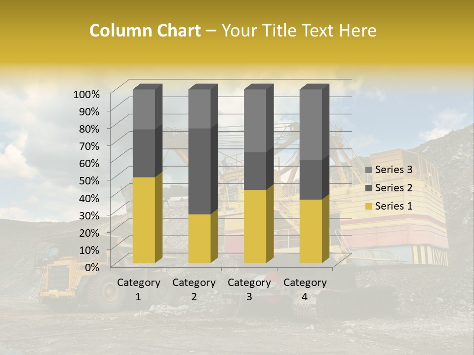 Mine Dig Image PowerPoint Template